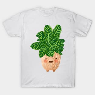 Cute Plant Illustration, Calathea Zebrina Plant Illustration T-Shirt